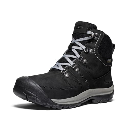 KEEN Damen Kaci 3 Winter Mid Waterproof Winterstiefel, Magnet/Black Plaid, 42 EU von KEEN