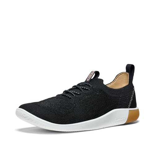 KEEN Damen Knx Knit Lace Sneaker, Schwarz, Weiß (Black/Star White), 41 EU von KEEN
