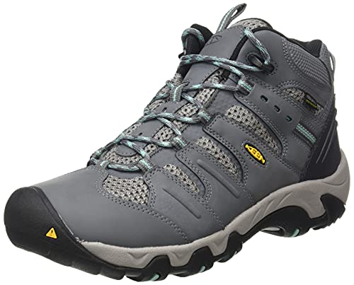 KEEN Damen Koven MID WP Trekking Shoes, Steel Grey/Wasabi, 38 EU von KEEN