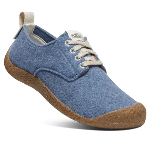 KEEN Damen Mosey Derby Sneakers, Blue Felt/Birch, 40.5 EU von KEEN