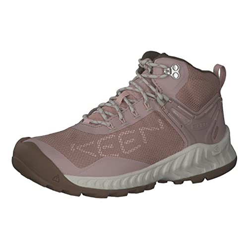 KEEN Damen NXIS Evo Mid Waterproof Wanderstiefel, Fawn/Peach Whip, 38 EU von KEEN