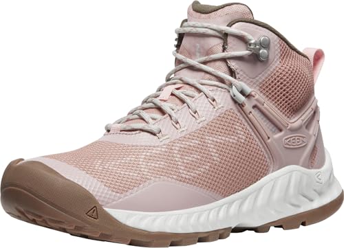 KEEN Damen Nxis Evo Mid Waterproof Wanderstiefel, Fawn/Peach Whip, 40.5 EU von KEEN