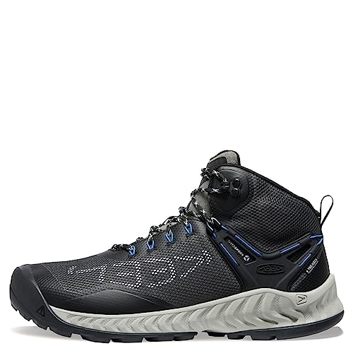 KEEN Herren NXIS Evo Mid Waterproof Wanderstiefel, Magnet/Bright Cobalt, 43 EU von KEEN