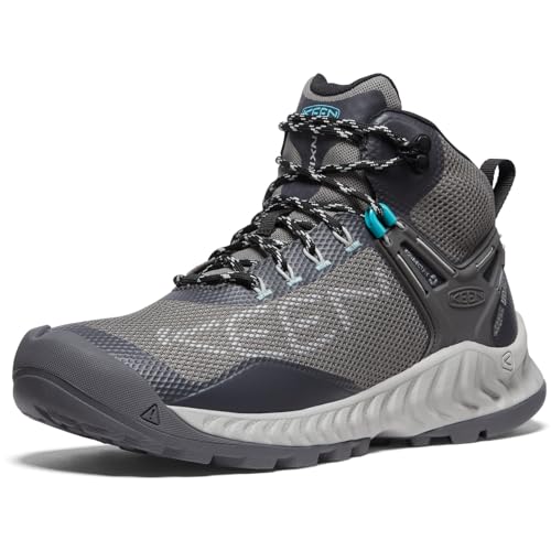 KEEN Damen Nxis Evo Mid Waterproof Wanderstiefel, Magnet/Ipanema, 35.5 EU von KEEN