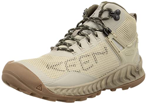 KEEN Damen NXIS Evo Mid Waterproof Wanderstiefel, Plaza Taupe/Brindle, 40.5 EU von KEEN