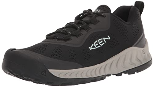 KEEN Damen Nxis Speed Wanderschuh, Black Blue Glass, 37.5 EU von KEEN