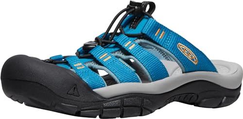 KEEN Damen Newport Slide-w Sandalen, Fjord Blue/Island Poppy, 41 EU von KEEN