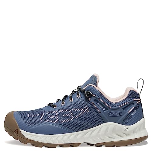 KEEN Damen Nxis Evo Waterproof Wanderschuh, Vintage Indigo Peachy, 38 EU von KEEN