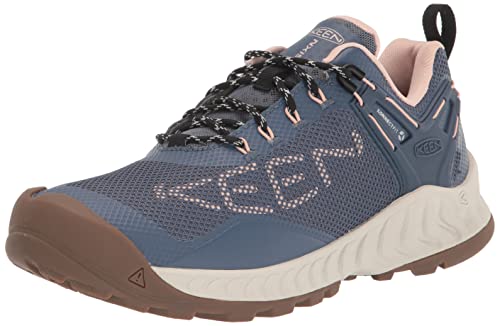 KEEN Damen Nxis Evo Waterproof Wanderschuh, Vintage Indigo Peachy, 39.5 EU von KEEN