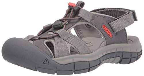 KEEN Damen Ravine H2-w Sportsandale, Stahlgrau/Koralle, 40 EU von KEEN