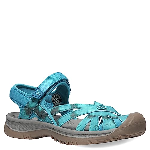 KEEN Damen Rose w Sandalen, Sea Moss/Tie Dye, 39 EU von KEEN