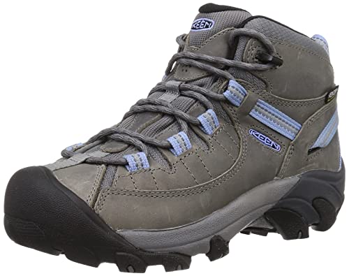 KEEN Damen Targhee 2 Mid Waterproof Wanderstiefel, Steel Grey/Hydrangea, 41 EU von KEEN