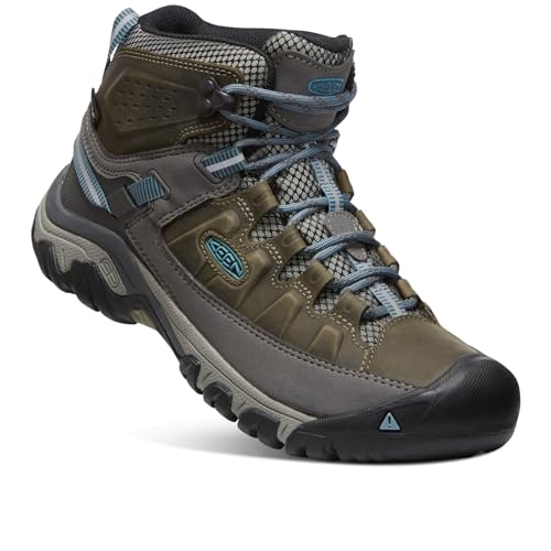 KEEN Damen Targhee 3 Mid Waterproof Wanderstiefel, Magnet/Atlantic Blue, 38 EU von KEEN