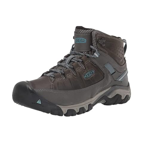 KEEN Damen Targhee 3 Mid Waterproof Wanderstiefel, Magnet/Atlantic Blue, 40 EU von KEEN