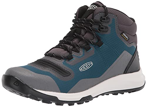 KEEN Damen Tempo Flex MID WP Wanderstiefel, Blue Coral/Star White, 36 EU von KEEN