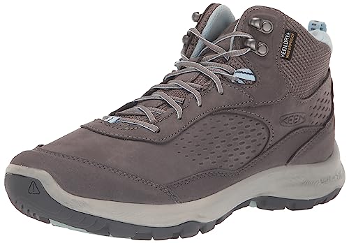 KEEN Damen Terradora Explorer Mid Waterproof Wanderstiefel, Steel Grey/Clear Sky, 37.5 EU von KEEN