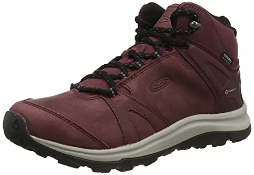 KEEN Damen Terradora 2 Mid Waterproof Wanderstiefel, Wine/Black Leder, 37 EU von KEEN