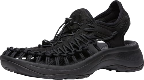 KEEN Damen Uneek Astoria Atmungsaktive Ferse mit Zwei Kordeln, Lässiges Wasser Sandale, Schwarz, 39 EU von KEEN