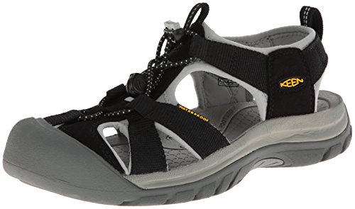 KEEN Damen Venice H2 Sandalen, Black/Neutral Gray, 40.5 EU von KEEN