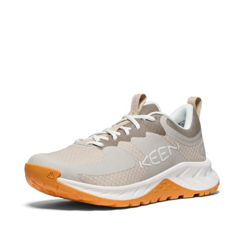KEEN Damen Versacore Waterproof Wanderschuh, Plaza Taupe/Orange Pepper, 39.5 EU von KEEN
