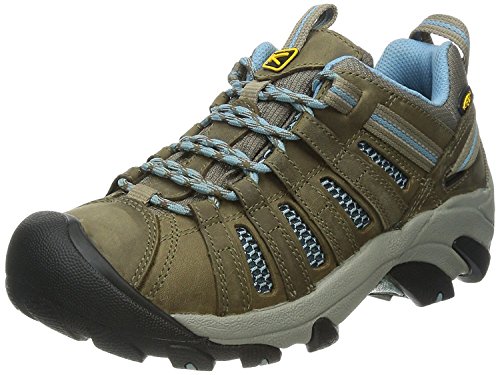 KEEN Damen Voyageur Low Height Breathable Atmungsaktive Wanderschuhe, Brindle/Alaskan Blue, 39.5 EU von KEEN