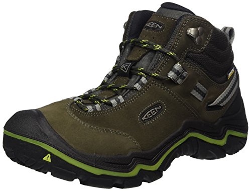 KEEN Damen Wanderer Waterproof Mid Trekking-& Wanderstiefel, Braun Raven Bright Chartreuse Raven Bright Chartreuse von KEEN