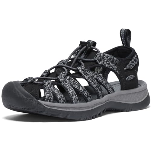 KEEN Damen Whisper Sandalen, Schwarz (Black/Steel Grey), 36 EU von KEEN