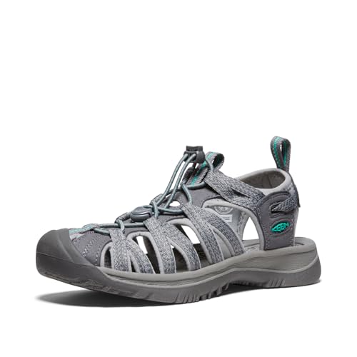 KEEN Damen Whisper Sandalen, Grau Medium Grey Peacock Green, 40.5 EU KEEN Damen Whisper Sandalen, Grau Medium Grey Peacock Green, 40.5 EU von KEEN