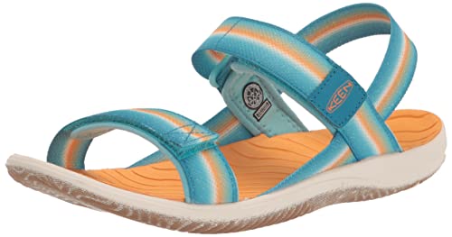 KEEN Elle Backstrap Slingback Sandalen, Ipanema/Iceland Poppy, 24 EU von KEEN