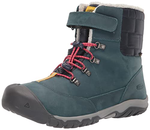 KEEN Greta Boot Waterproof Schneestiefel, Blue Coral/Pink Peacock, 38 EU von KEEN