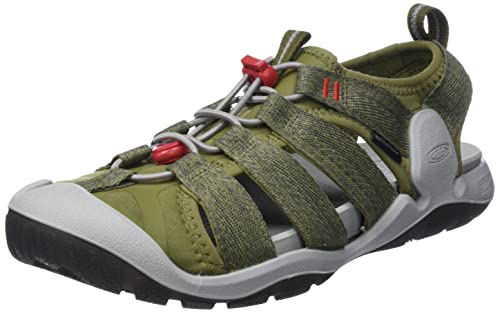 KEEN Herren CNX 2 Sandalen, Olive Drab/Red Carpet, 43 EU von KEEN