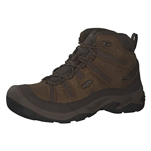 KEEN Herren Circadia Mid Waterproof Wanderstiefel, Bison/Brindle, 43 EU von KEEN