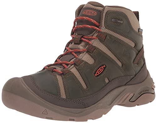 KEEN Herren Circadia Mid Waterproof Wanderstiefel, Dark Olive/Potters Clay, 44.5 EU von KEEN