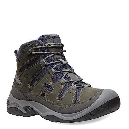 KEEN Herren Circadia Mid Waterproof Wanderstiefel, Steel Grey/Legion Blue, 40 EU von KEEN