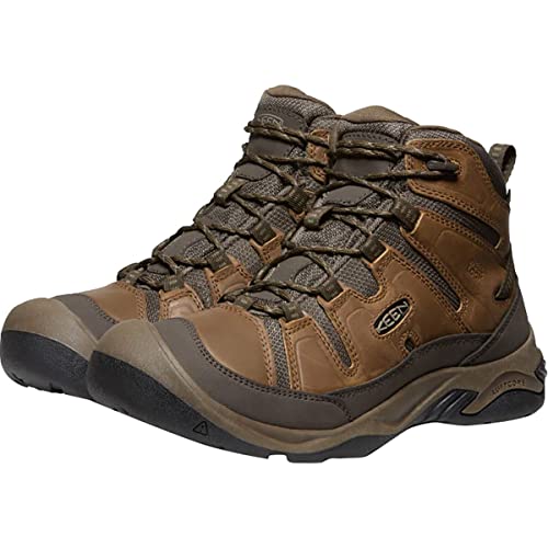 KEEN Herren Circadia Mid Waterproof Wide Wanderstiefel, Bison/Brindle, 41 EU Weit von KEEN