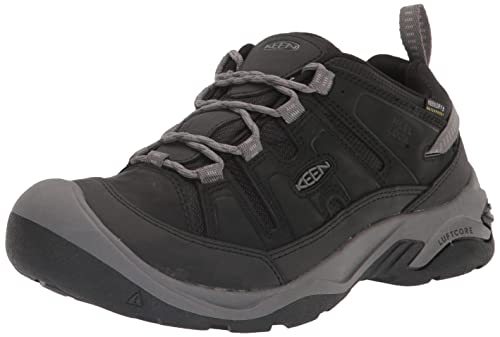 KEEN Herren Circadia Waterproof Wanderschuh, Black/Steel Grey, 39.5 EU von KEEN