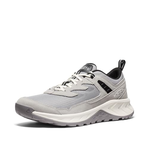 KEEN Herren Hightrail Vent Low Height Durable Lightweight Breathable Leather Hiking Shoes, Legierung/Dampf, 43 EU von KEEN