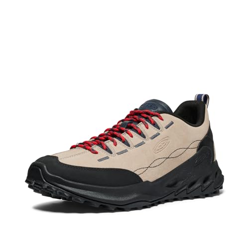 KEEN Herren Jasper Zionic Durable Tread Suede Climbing Approach Style Wanderschuhe, Safari/Sky Captain, 8.5, Safari/Sky Captain, 41 EU von KEEN