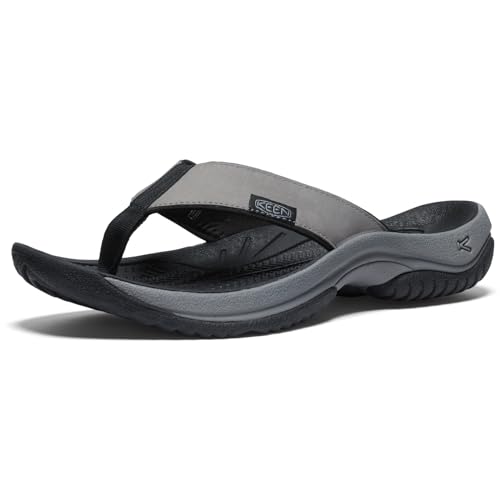 KEEN Herren Kona TG Flip Flop, Steel Grey/Black, 40.5 EU von KEEN