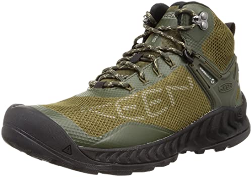 KEEN Herren NXIS Evo Mid Waterproof Wanderstiefel, Forest Night/Dark Olive, 41 EU von KEEN