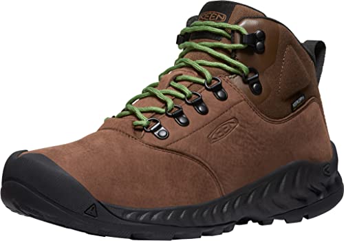 KEEN Herren NXIS Explorer Mid Waterproof Wanderstiefel, Bison/Golden Yellow, 40 EU von KEEN