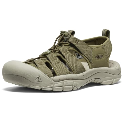 KEEN Herren Newport H2 Closed Toe Water Sandalen, Martini Olive/Dark Olive, 43 EU von KEEN