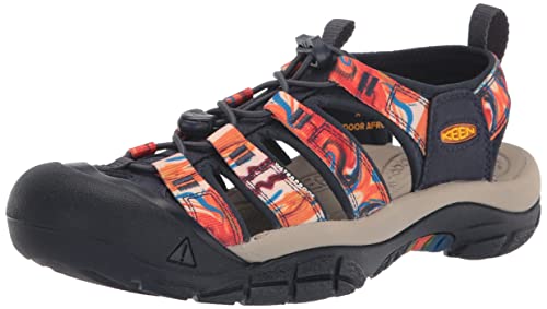 KEEN Herren Newport H2 Sandalen, Groovy Orange/Navy, 45 EU von KEEN