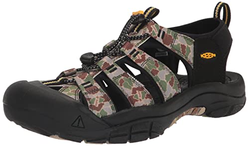 KEEN Herren Newport H2 geschlossene Zehen-Wassersandalen, Magnet/Kapuzinerkresse, 46 EU, Fisheye Camouflage, 44 EU von KEEN