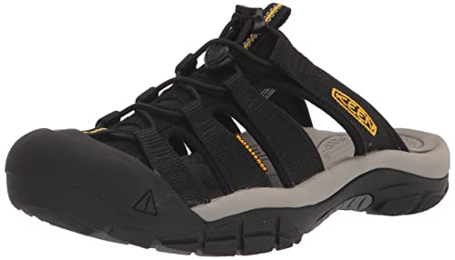 KEEN Herren Newport Schlupfschuh mit geschlossener Zehenpartie Pantoletten, Schwarz Gelb, 44 EU von KEEN