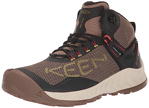 KEEN Herren NXIS Evo Mid Waterproof Wanderstiefel, Brindle/Citronelle, 39.5 EU von KEEN