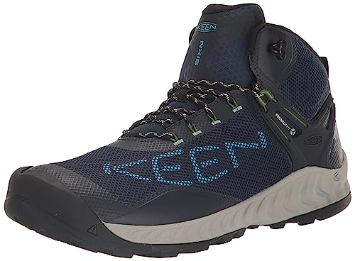 KEEN Herren NXIS Evo Mid Waterproof Wanderstiefel, Naval Academy/Ipanema, 41 EU von KEEN