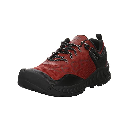 KEEN Herren Nxis Evo Waterproof Wanderschuhe, Gebrannter Ziegel, schwarz, 44 EU von KEEN