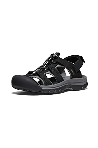 KEEN Herren Rapids H2 Sandalen, Black/Steel Grey, 41 EU von KEEN