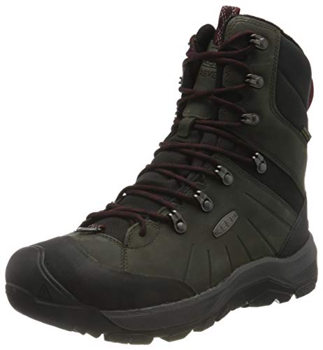 KEEN Herren Revel 4 High Polar Schneestiefel, Magnet/Red Carpet, 39.5 EU von KEEN